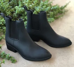 Jeffrey Campbell Matte Black Chlesea Rain Boots thumbnail 1