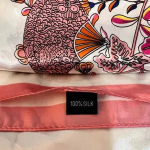 100% Silk Scarf Pink thumbnail 4