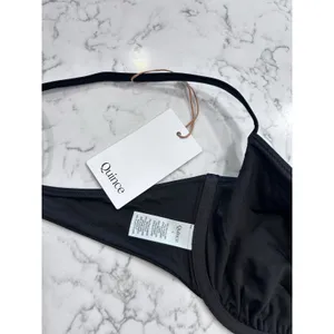 NWT Quince Black Italian Demi Underwire Bikini Top Large thumbnail 5
