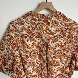 Sezane Adele Button Front Midi Dress in Paisley Riviera Womens New Size 42 thumbnail 5