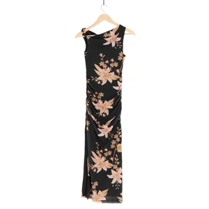 Petal & Pup Arabelle Maxi Dress Womens XS Black Floral Off Shoulder Side Split thumbnail 6