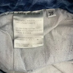 Acne Studios Jeans Skinny Straight High Rise‎ Medium Wash Denim Blue Size 28 thumbnail 10