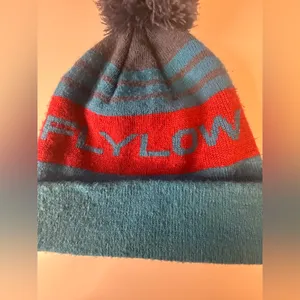Flylow Gear OG Pom Torquoise Teal Unisex Beanie Hat Cap Rib Knit Ski Snowboard thumbnail 3