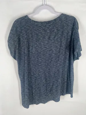 Anthropologie Heathered Blue Knot-Shoulder Short‎ Sleeve Tee thumbnail 9