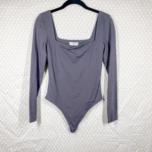 Aritzia Babaton‎ Dark Grey Contour Seamless Square Neck Bodysuit thumbnail 2