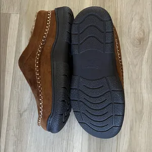 Zigzagger Casual Brown Suede Fleece-Lined Slip-On Slippers Size 8 thumbnail 4