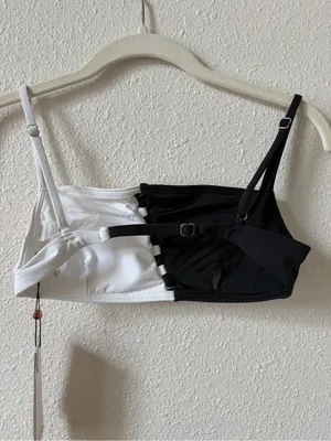 Calia Looped Front Bikini Top Pure White Size XS Beach Summer Vacation UPF 50 thumbnail 2