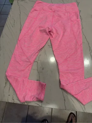 Cabana by Crown & Ivy Pink Space Dye High Waisted Athletic Leggings Pockets Med thumbnail 7