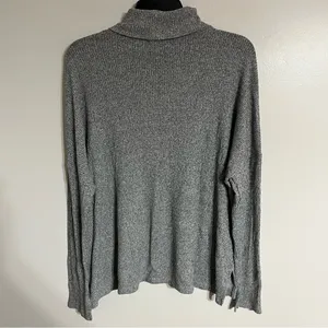 Aerie Womens Large Gray Ribbed‎ Turtleneck Sweater Oversized Pullover Top thumbnail 10