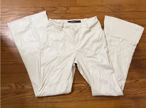 Leather cream pants  thumbnail 1
