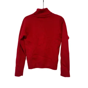 SK & Company Women's Red Angora Wool Cable Knit Turtleneck Sweater M thumbnail 8