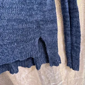 Vintage Abercrombie & Fitch Navy Blue Knit Distressed Boho Grunge Sweater XS/S thumbnail 5