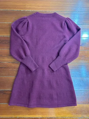 AnnieWear NWT Women’s Sweater Dress Sz M Burgundy Long Sleeve 👽🧡 thumbnail 9