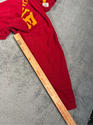 Iowa state Cyclone Football Red Long Sleeve Tee press box large thumbnail 7