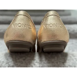 Vionic Debbie Metallic Loafers Women's 7.5 Rose Gold Comfort Orthotic Flats Chic thumbnail 6
