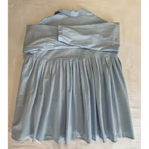 J. Jill Blue Pleated‎ Back Popover Tunic Blouse XL Tall XLT Cotton Lagenlook EUC thumbnail 6