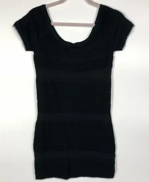 Rag & bone short sleeve silk black dress women's medium‎ thumbnail 1