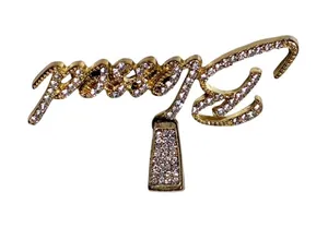 Iced Out Blessed Necklace Charm Pendant Jewelry Gold Tone thumbnail 1