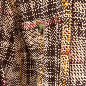 Anthropologie Pink Plaid Button-Up Jacket thumbnail 5