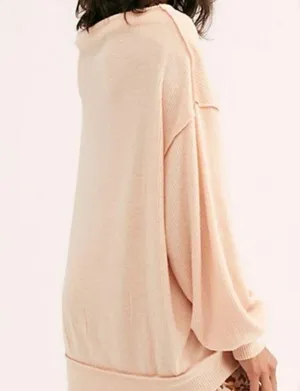 NWT Free People Main Squeeze Off-the-Shoulder Knit Top thumbnail 5