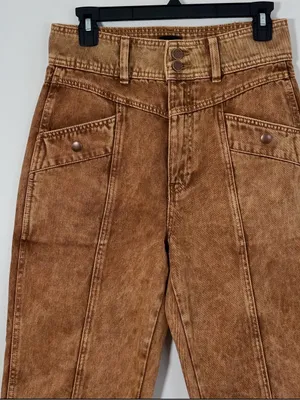 BDG Urban Outfitters Sofia Yoke Acid Wash High RiseStraight Leg Jeans Size 27 thumbnail 3