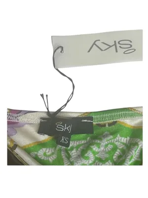 aso TV’s 90210  new Sky  Jewel Neck Bold Print Silk Halter Top  Braided Strap thumbnail 7