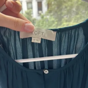 LOFT Dark Teal Sleeveless Blouse thumbnail 3