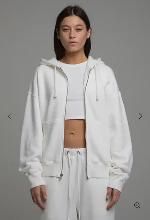 Elwood Core Zip Hoodie White Size L thumbnail 1
