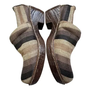 B.O.C. Women's Nadiyya Striped Clogs Comfort Slip On‎ Wood Heel Boho Size 7.5 thumbnail 6
