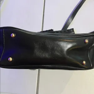 Patricia Nash Ovodda Satchel, Black, Leather, Classic, vintage thumbnail 14