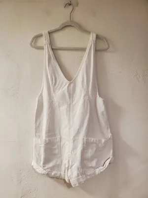 We The Free High Roller High Roller Shortalls in White Small thumbnail 2