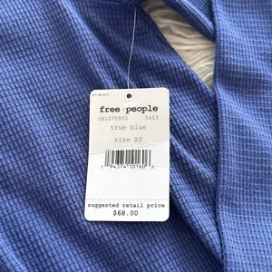 Free People We The Free Bondi Thermal Long Sleeve Top True Blue Size XS thumbnail 10
