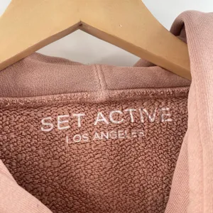 SET ACTIVE Hoodie Sweatshirt Size Large Dusty Rose Pink Loungewear Athleisure thumbnail 5