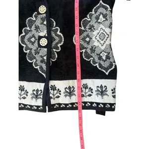 90s Vintage Flashback Tapestry Jacket Black and White P/L thumbnail 3