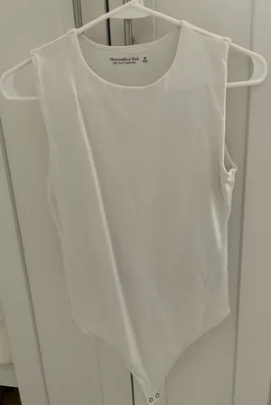 Abercrombie White Bodysuit Tank thumbnail 1