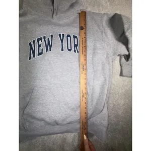 John Galt Silver New York Oversized Hoodie Women OS Cotton Pullover thumbnail 9