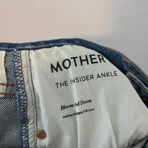 MOTHER The Insider Ankle High Rise Bootcut Distressed Jeans Bloom and Doom 24 thumbnail 6