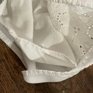 A New Day Short Sleeve Eyelet Button Detail Top White Size Small thumbnail 10