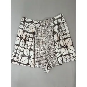 Karlie Shorts Womens Size Large Brown Beige High Waisted Pleated Batik Boho thumbnail 9