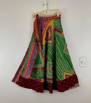 Reversible Maxi Wrap Skirt BINS218 Multiple thumbnail 1