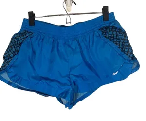 Nike Blue & Black Athletic Running Casual Shorts Women Sz L thumbnail 1