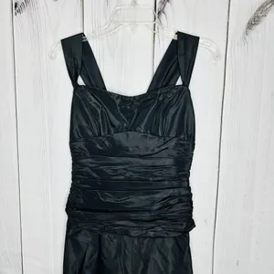 Lazaro Y2K Black Layered Taffeta Evening Gown Dress Sz 4 Sleeveless USA thumbnail 2