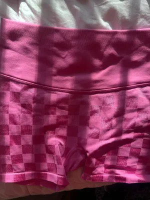JoyLab Pink workout checkered seamless set thumbnail 5
