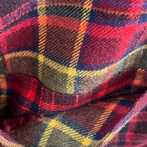 Burberry Red Tartan Plaid Crop Zip Wool Jacket 6 thumbnail 7
