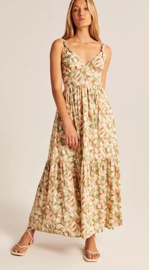 Abercrombie Knotted Strap Maxi Dress thumbnail 1