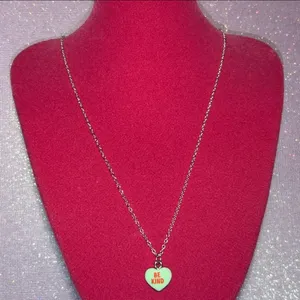 Be Kind Heart Necklace Sterling Silver 925 Jewelry Blue thumbnail 15