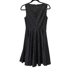 Grace Karin Polka Dot Dress Sleeveless Black White Fit and Flare Pin Up 60s Sz M thumbnail 5