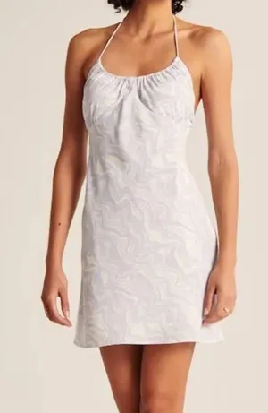 Abercrombie Halter Ruched Mini Dress thumbnail 4