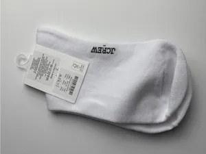 J.Crew White Preppy Style Crew Socks with Stripes thumbnail 6