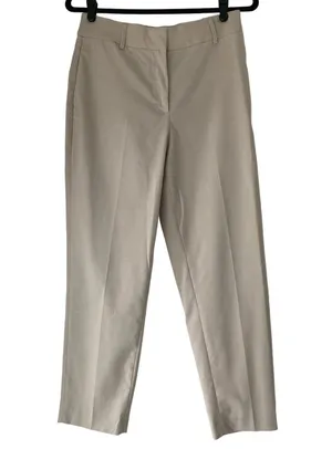 H&M Tapered Leg Slacks Light Beige Size 6 thumbnail 1